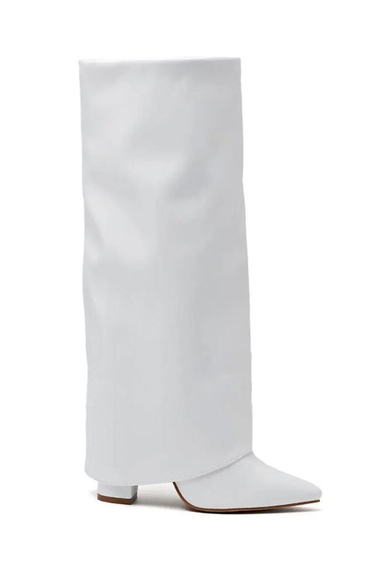 STIVALE RISVOLTO BIANCO