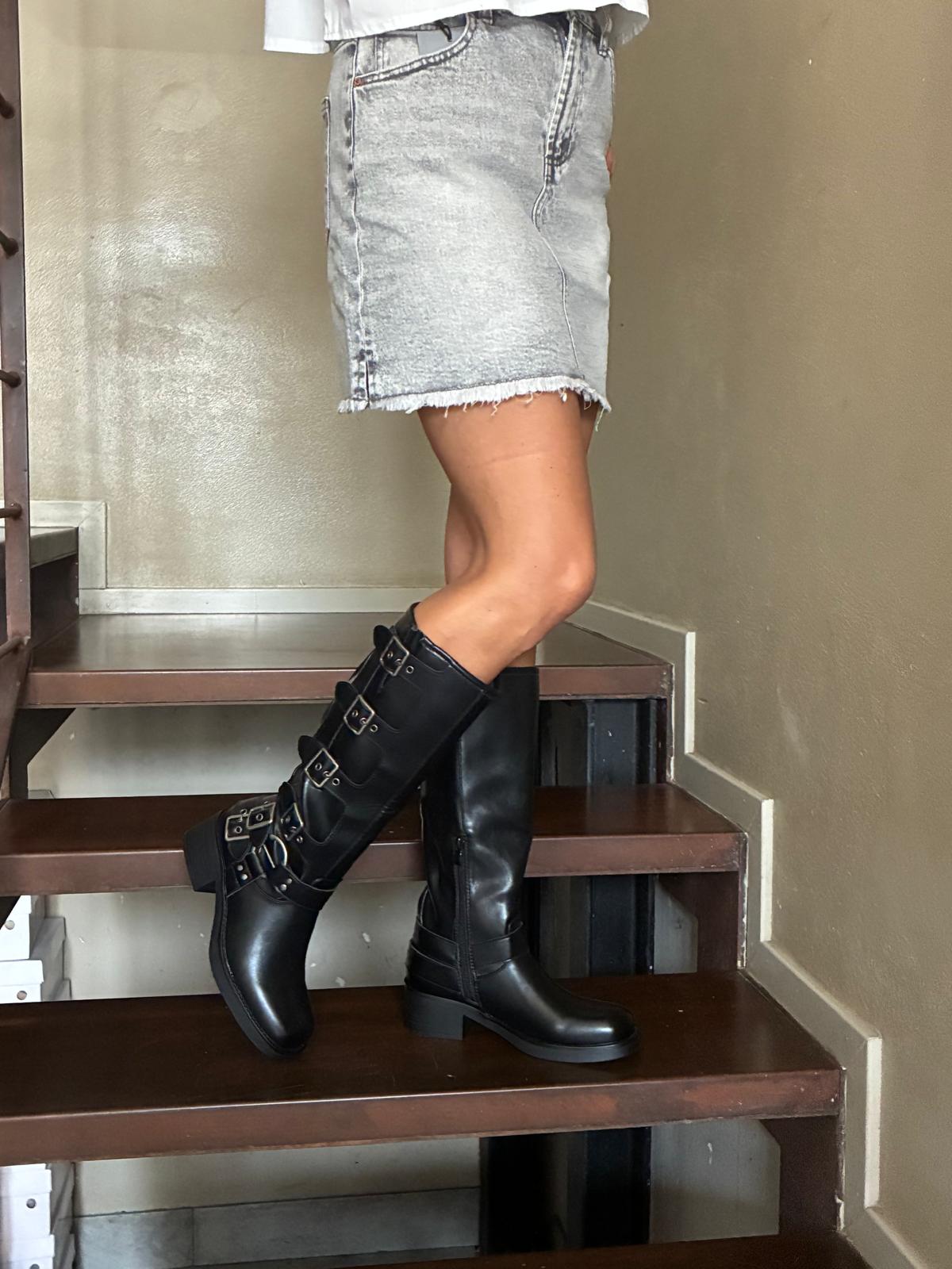 Stivale biker fibbie