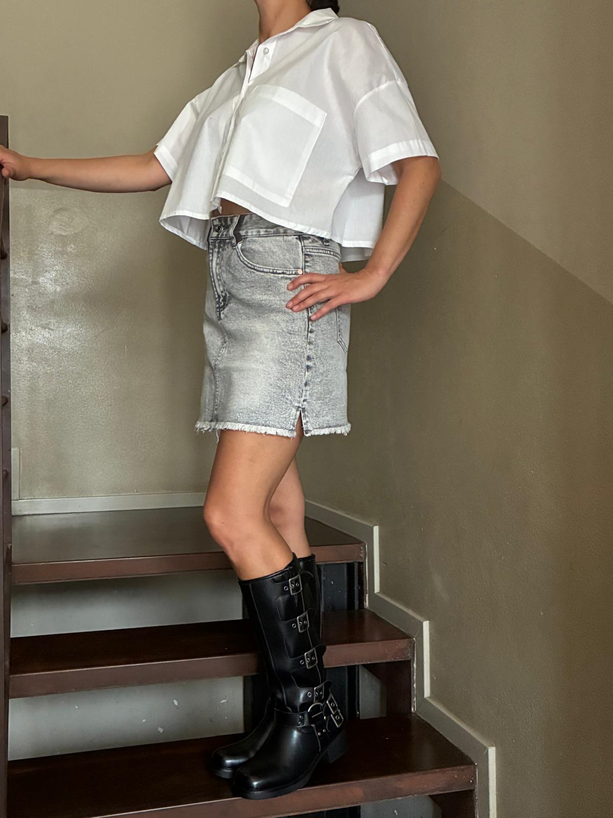 Stivale biker fibbie