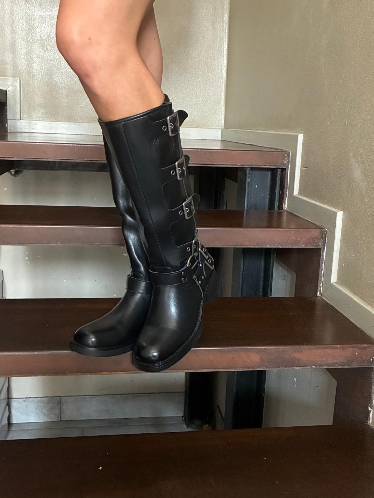 Stivale biker fibbie