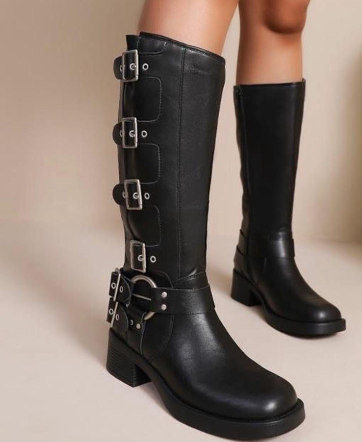 Stivale biker fibbie