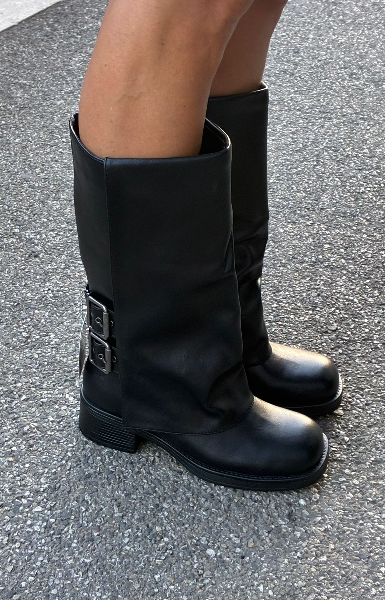 stivale Biker due fibbie