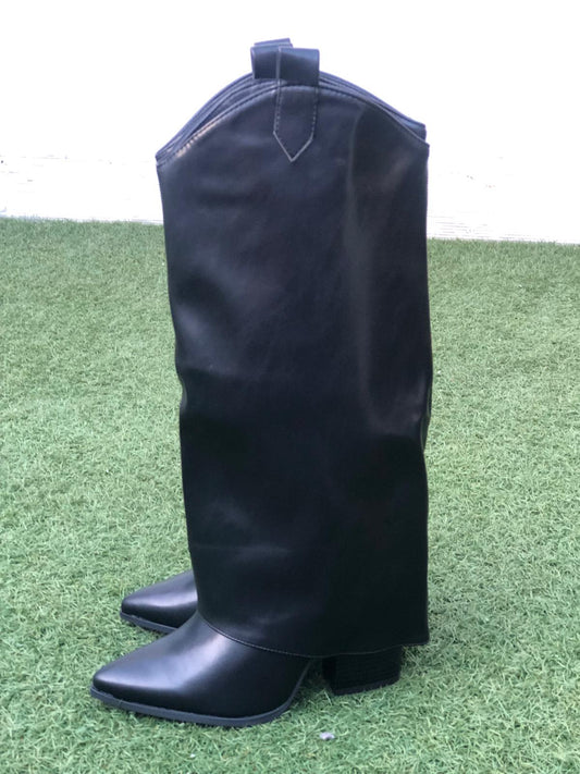 STIVALE CON RISVOLTO TACCO TEXANO 8