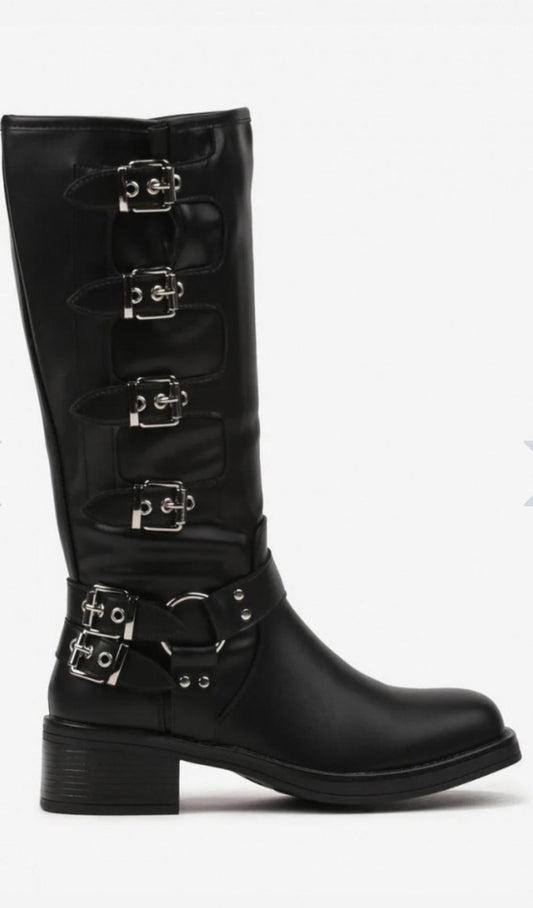 Stivale biker fibbie