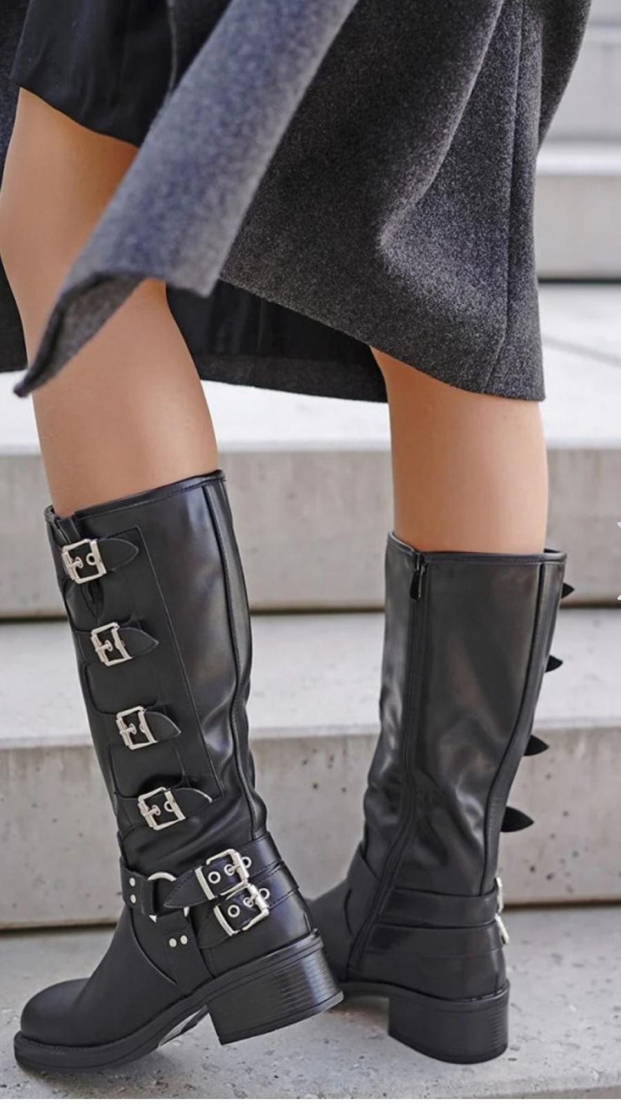 Stivale biker fibbie